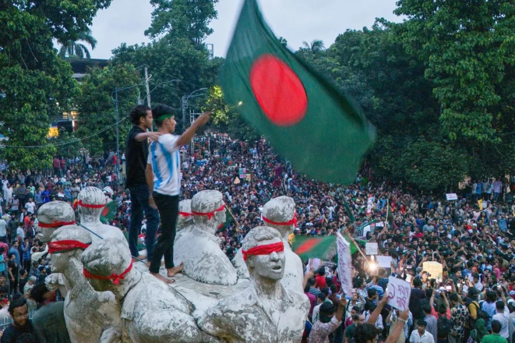 Bangladesh students protest 2024. PM Sheikh Hasina has fled the Country